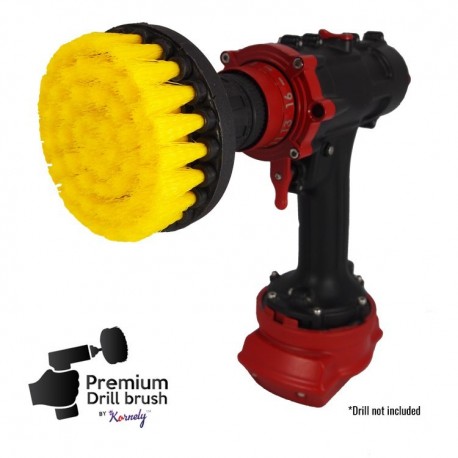Профессиональная щетка Premium Drill Brush - средний мягкий, желтый, 10цм.