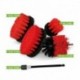 Kornely puhastushari akutrellile 5pcs. Stiff, 13cm, punane