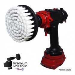 Profesionalus valymo šepetys Premium Drill Brush - ypač minkštas, baltas, 13 cm