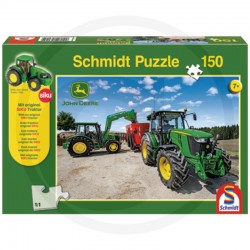 Dėlionė Schmidt John Deere Puzzle with SIKU tractor