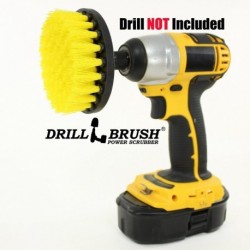 "DRILL BRUSH" Yellow minkštas šepetys suktukams ir gręžtuvams, 10 cm