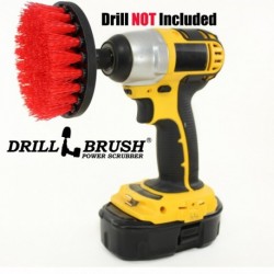 "DRILL BRUSH" Red kietas šepetys suktukams ir gręžtuvams, 10 cm