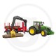 Bruder žaislinis traktorius John Deere 7R 350 su priekaba